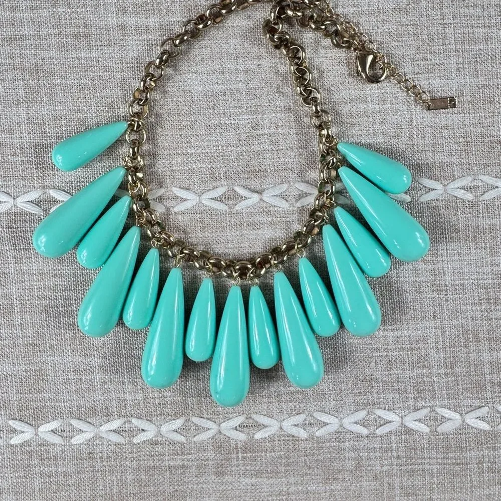 Inc Elegant Faux Turquoise Teardrop Necklace